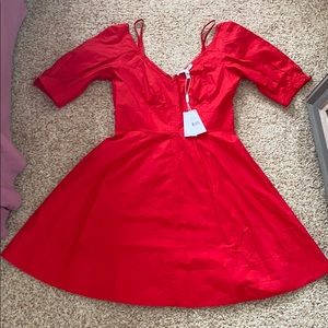 Derek Lam 10 Crosby “poppy” off-the-shoulder dress